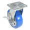 Vestil Polyurethane Precision Ball Bearing Swivel With Brake Caster 6 In. x 2 In. 661 lb Blue/Gray CST-PB-6X2PUA-SWB - alternate 3